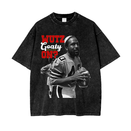 Acid Wash Oversize Wutz Goaty On T-Shirt - 250 GSM